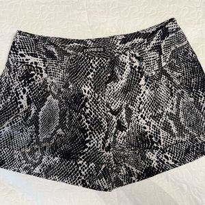 Black and white shorts